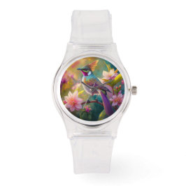 Reloj De Pulsera Naranja Creste Arco Iris Jay Fantasy Bird