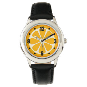 Reloj De Pulsera Naranja Cute Slice Niños Minimalistas simples