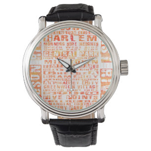 Reloj De Pulsera Naranja de Barrios de Nueva York