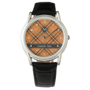 Reloj De Pulsera Naranja de Halloween Tartan