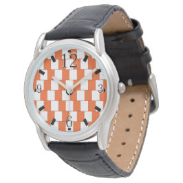 Reloj De Pulsera Naranja de líneas confusas