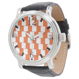 Reloj De Pulsera Naranja de líneas confusas