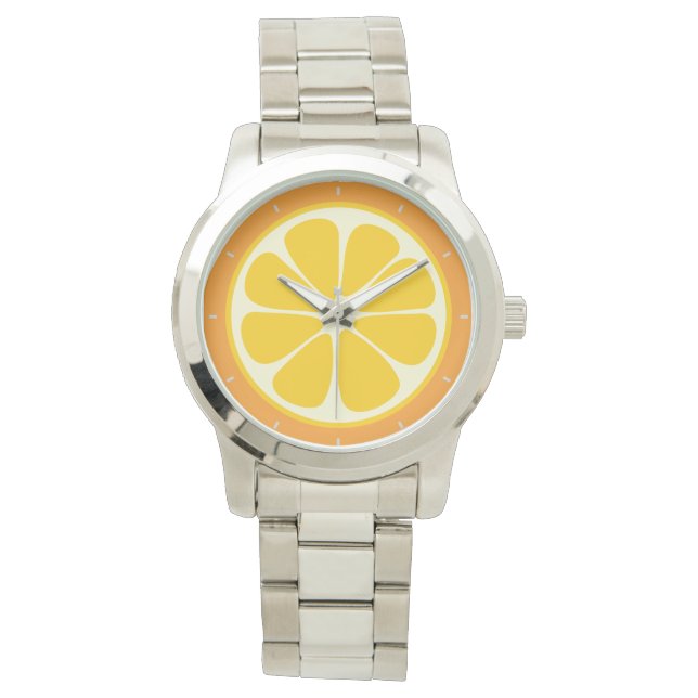 Reloj De Pulsera Naranja de zumo dulce de cítricos tropicales (Anverso)