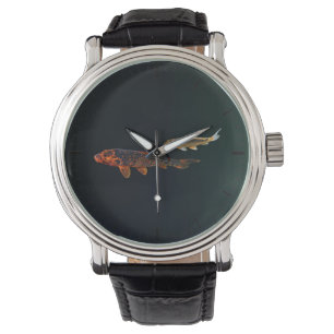 Reloj De Pulsera Naranja Koi y Gold Koi