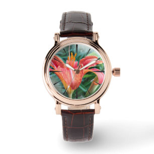 Reloj De Pulsera naranja lily