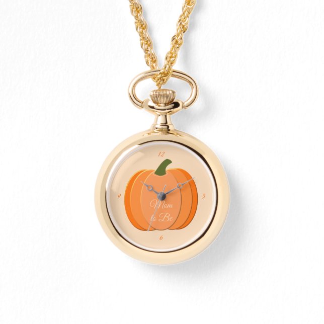 Reloj De Pulsera Naranja lindo género neutra calabaza mamá ser (Anverso)