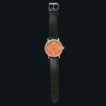 Reloj De Pulsera Naranja neón - Observaciones numéricas árabes<br><div class="desc">Negrita, neón diseño de la cara de reloj de color naranja - números árabes en blanco . Cuidado con las muñecas a los que les gustan los colores brillantes. Ahora puede personalizar con su nombre / texto / monograma etc . Diseño único por Alma Wad . — Naranja - el...</div>
