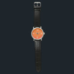 Reloj De Pulsera Naranja neón - Observaciones numéricas árabes<br><div class="desc">Negrita, neón diseño de la cara de reloj de color naranja - números árabes en blanco . Cuidado con las muñecas a los que les gustan los colores brillantes. Ahora puede personalizar con su nombre / texto / monograma etc . Diseño único por Alma Wad . — Naranja - el...</div>