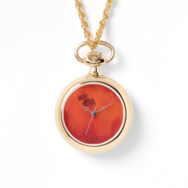 Reloj De Pulsera Naranja quemado Persimmon Abstrato de hojas otoño