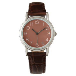 Reloj De Pulsera Naranja quemado sólido