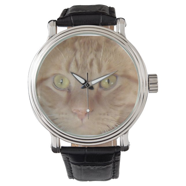 Reloj De Pulsera Naranja Tabby Cat (Anverso)