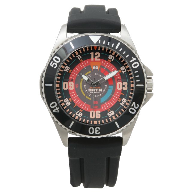 Reloj De Pulsera Naranja vintage de buceo profesional (Anverso)