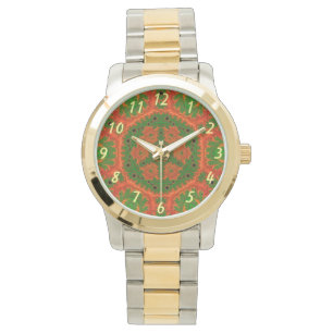 Reloj De Pulsera Naranja y Green Kaleidoscope Watch