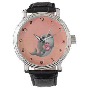 Reloj De Pulsera Narwhal tímido con el buñuelo