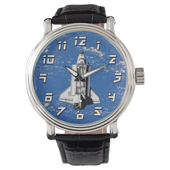 Reloj De Pulsera NASA Space Shuttle Discovery Earth Orbit (Anverso)