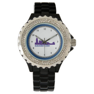 Reloj De Pulsera Nashville Skyline Purple