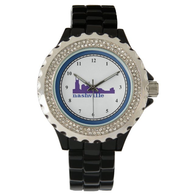 Reloj De Pulsera Nashville Skyline Purple (Anverso)