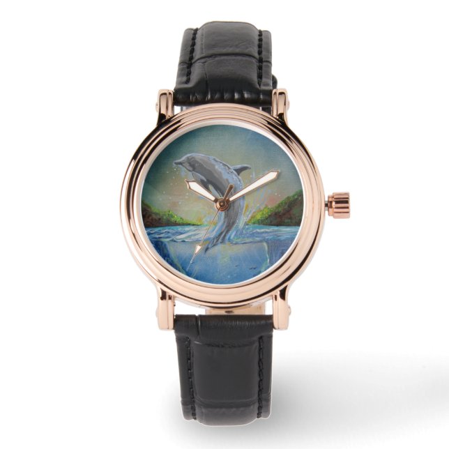 Reloj De Pulsera Natación delfines (Anverso)