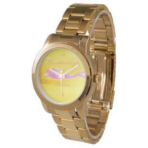 Reloj De Pulsera natación subacuática rosada de la sirena