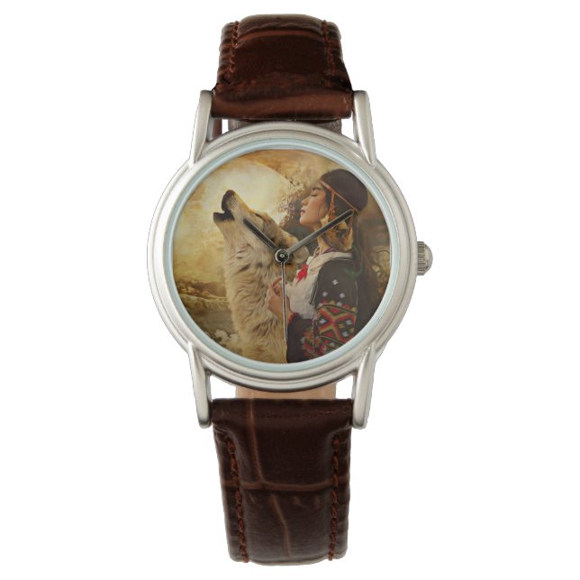 RELOJ DE PULSERA NATIVE AMERICAN INDIAN WRIST WATCH (Anverso)