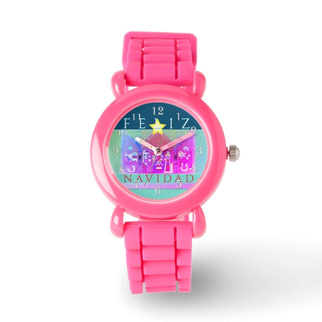 Reloj De Pulsera Natividad "Feliz Navidad" (Anverso)