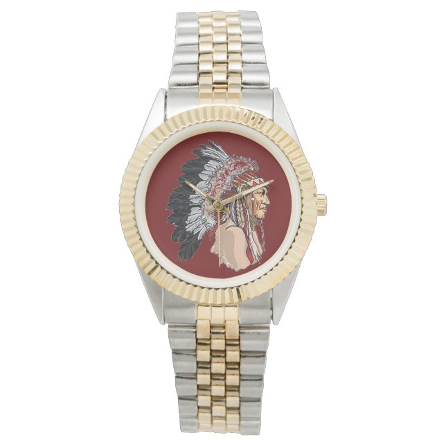 Reloj De Pulsera "Nativo Americano" (Anverso)