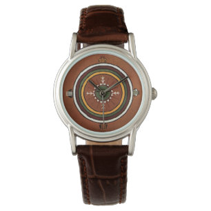 Reloj De Pulsera Nativo americano Sandpainting de Powalawu