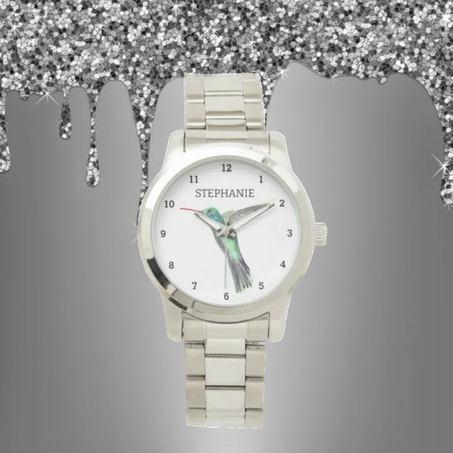 Reloj De Pulsera Naturaleza de Colibri de la Flor de Pájaro (Subido por el creador)