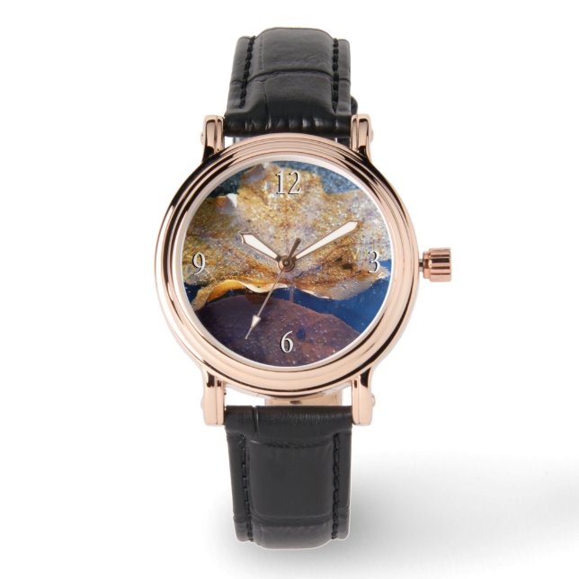 Reloj De Pulsera Naturaleza otoñal de la hoja de arce amarilla cong (Anverso)