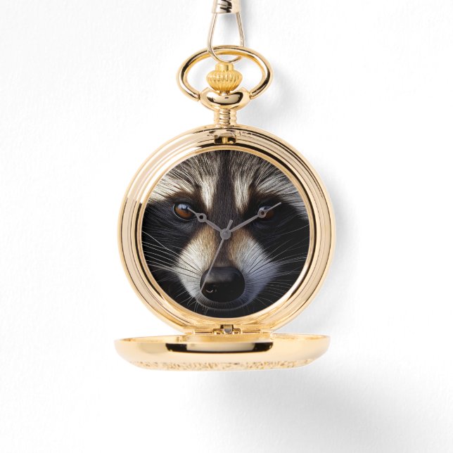 Reloj De Pulsera Naturaleza Racoon Joyería- Cute Racoon (Anverso)