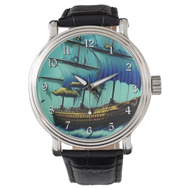 Reloj De Pulsera Náutica de Barco Alto (Anverso)