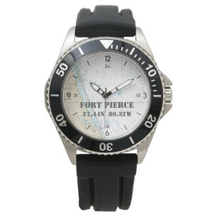 Reloj De Pulsera Nautical Latitude Longitude Boater Fort Pierce FL