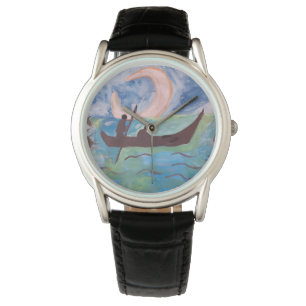 Reloj De Pulsera Navegación bajo la luz de la luna