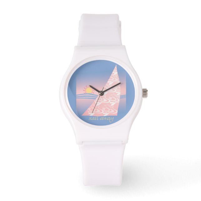 Reloj De Pulsera Navegación rosa y azul (Anverso)