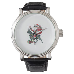Reloj De Pulsera Navidad en Santa Riding Great Dane Dog