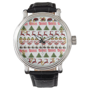 Reloj De Pulsera Navidad Fea: Diversión En La Época De Navidad Patr