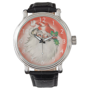 Reloj De Pulsera Navidad Vintage, Alegre Santa Claus Retro de los 5