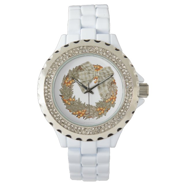 Reloj De Pulsera Navidades coronaron con burbujas de oro (Anverso)