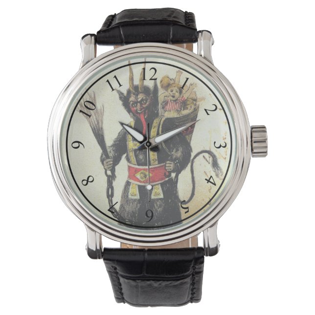 Reloj De Pulsera Navidades de feriado malvados Krampus Scary Demon (Anverso)