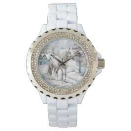 Reloj De Pulsera Navidades de la selva de nieve del invierno del ca