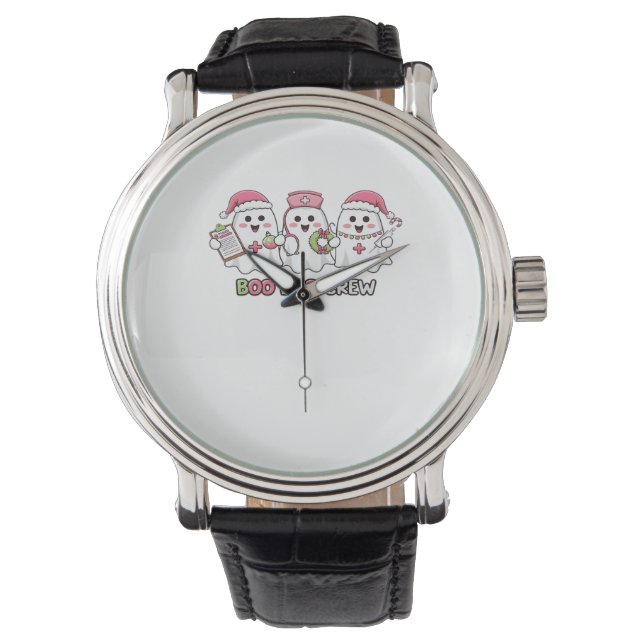 Reloj De Pulsera Navidades De La Tripulación Boo Boo, Enfermera Fan (Anverso)