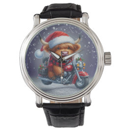 Reloj De Pulsera Navidades de motor de Cute Highland Cow