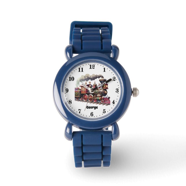 Reloj De Pulsera Navidades de niños festivos añaden nombre (Anverso)