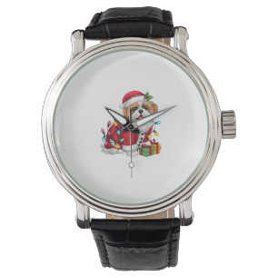 Reloj De Pulsera Navidades de perros Santa Shih Tzu