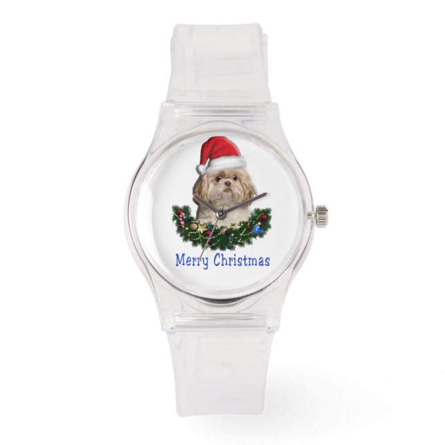 Reloj De Pulsera Navidades de perros Shih-Tsu (Anverso)