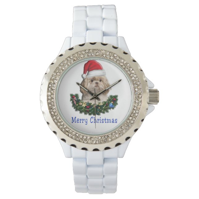Reloj De Pulsera Navidades de perros Shih-Tsu (Anverso)