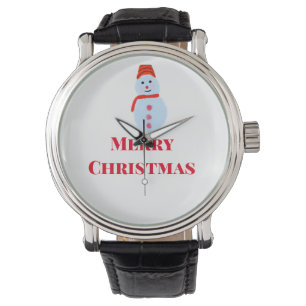 Reloj De Pulsera Navidades de snowman azules alegres navidades añad
