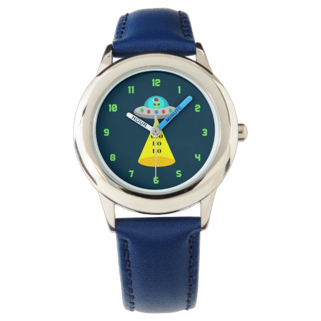 Reloj De Pulsera Navidades de UFO Ho Ho Alien volador (Anverso)