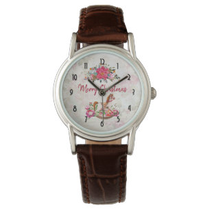 Reloj De Pulsera Navidades del caballo rocoso victoriano y de la Po