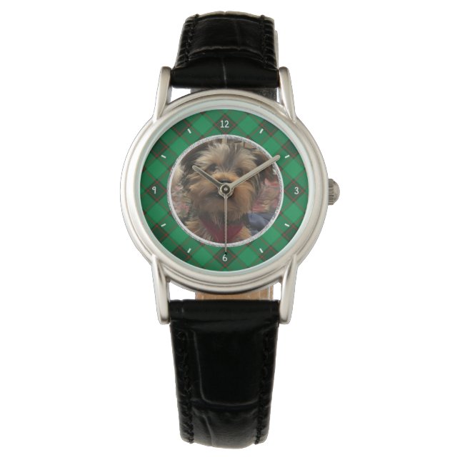 Reloj De Pulsera Navidades del marco fotográfico personalizado de c (Anverso)